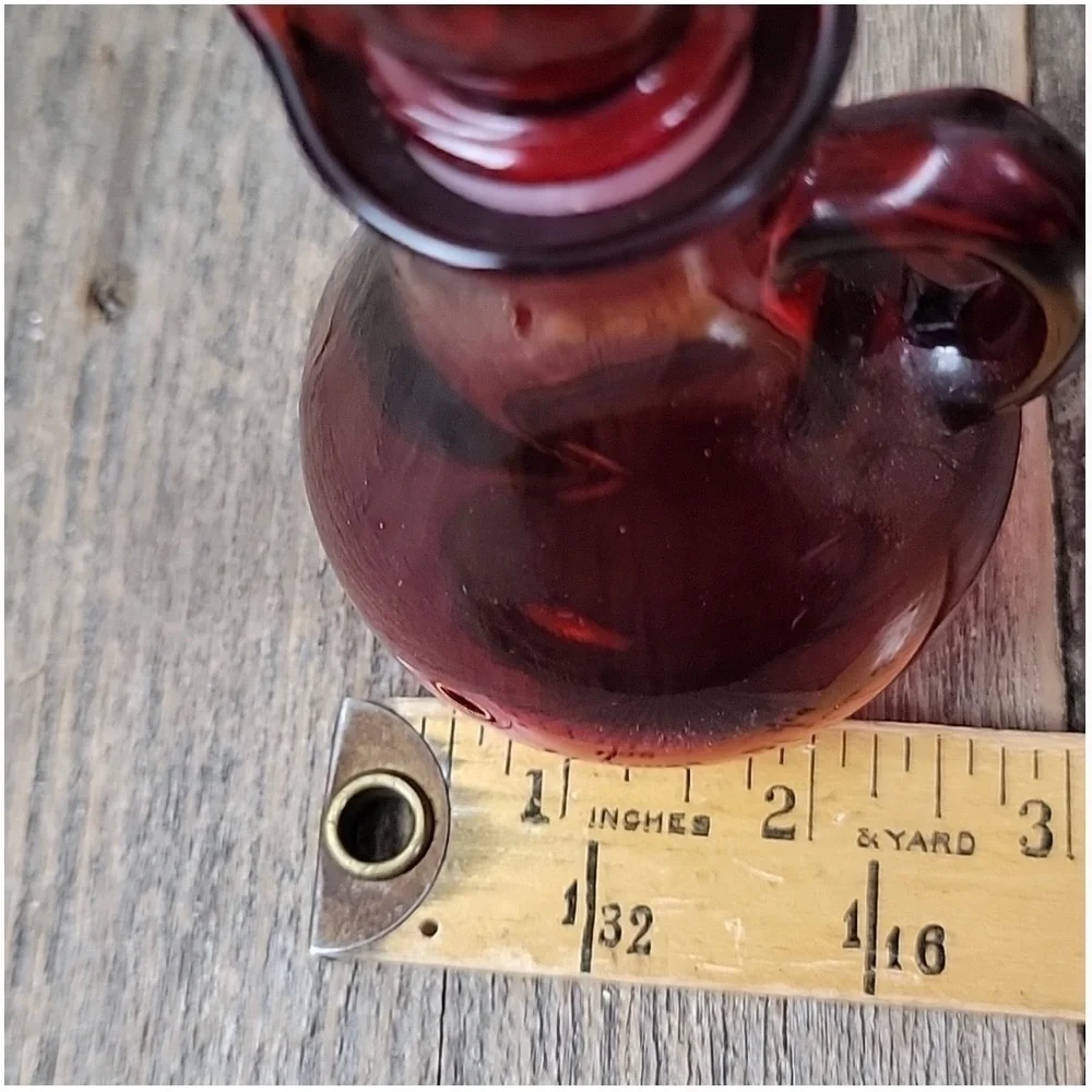 Vintage Avon Ruby Red Glass Decanter Collectible